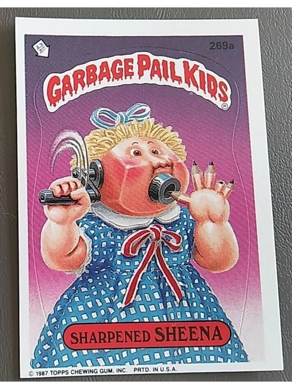 1987 TOPPS GARBAGE PAIL KIDS 269A SHARPENED SHEENA